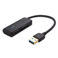 Cable Matters Dual Slots USB Card Reader (USB 3.0 Card Reader, USB 3 Card Reader, Micro SD Card Reader, Memory Card Reader) for Micro SD, SDHC, SDXC Memory Cards 